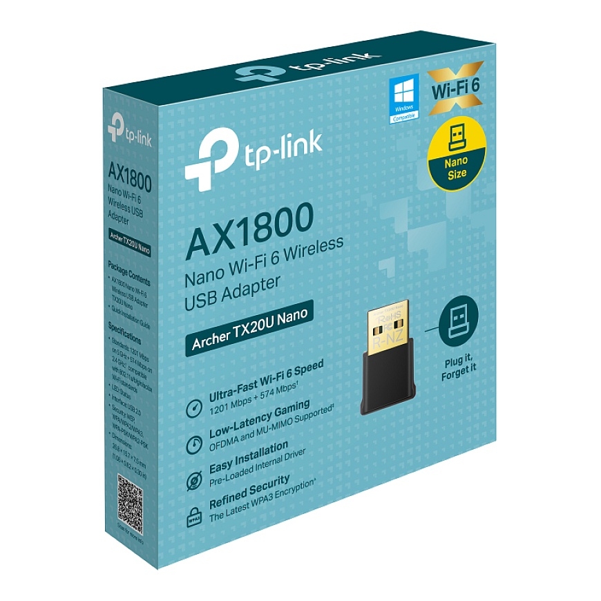 TP-Link Archer TX20U Nano Беспроводная ЛВС 1800 Мбит/с – 5