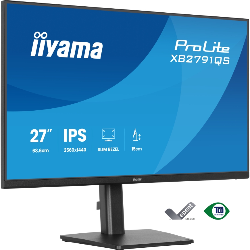 iiyama ProLite XB2791QS-B1 monitori 68,6 cm (27") 2560 x 1440 pikseļi Quad HD LED Melns