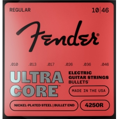 Fender Ultracore™ Bullets™ 420R guitar strings, nickel-plated steel, Bullet tip, .010-.046