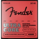 Fender Ultracore™ Bullets™ 420R kitaran kielet, nikkelöity teräs, Bullet-pää, .010-.046 Fender Ultracore™ Bullets™ 420R kitaran kielet, nikkelöity teräs, Bullet-pää, .010-.046