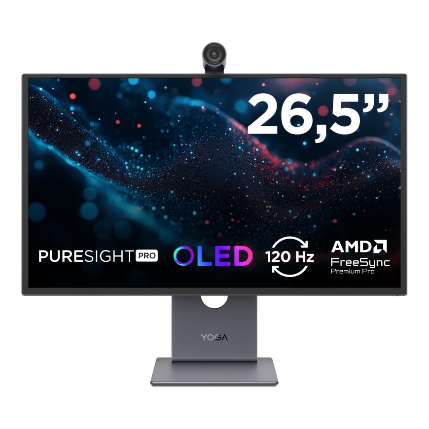 Lenovo Yoga Pro 27UD-10 PC lamekuvar 67,3 cm (26.5") 3840 x 2160 pikslit 4K Ultra HD QD-OLED Must
