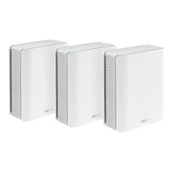 ASUS ZenWiFi BT10 (W-3-PK) Trīs diapazoni (2,4 GHz / 5 GHz / 6 GHz) Wi-Fi 7 (802.11be) Balts Iekšējs