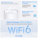 TP-Link Deco X10-4G Kaks sagedusala (2,4 GHz / 5 GHz) Wi-Fi 6 (802.11ax) Valge 3 Sisemodem TP-Link Deco X10-4G Kaks sagedusala (2,4 GHz / 5 GHz) Wi-Fi 6 (802.11ax) Valge 3 Sisemodem