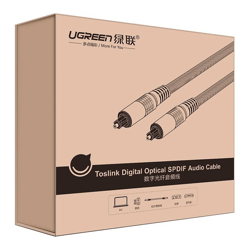 Ugreen 10541 audiokaabel 3 m Toslink Must – 3