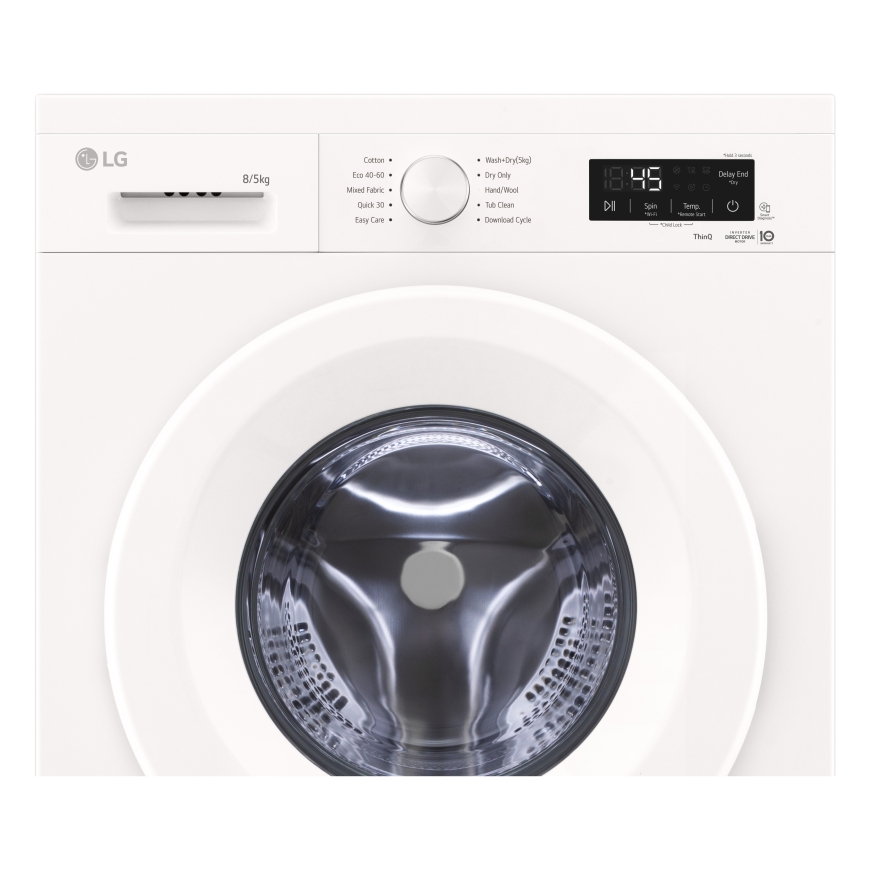 LG W4X1085NWH džiovinimo skalbimo mašina, balta – 5