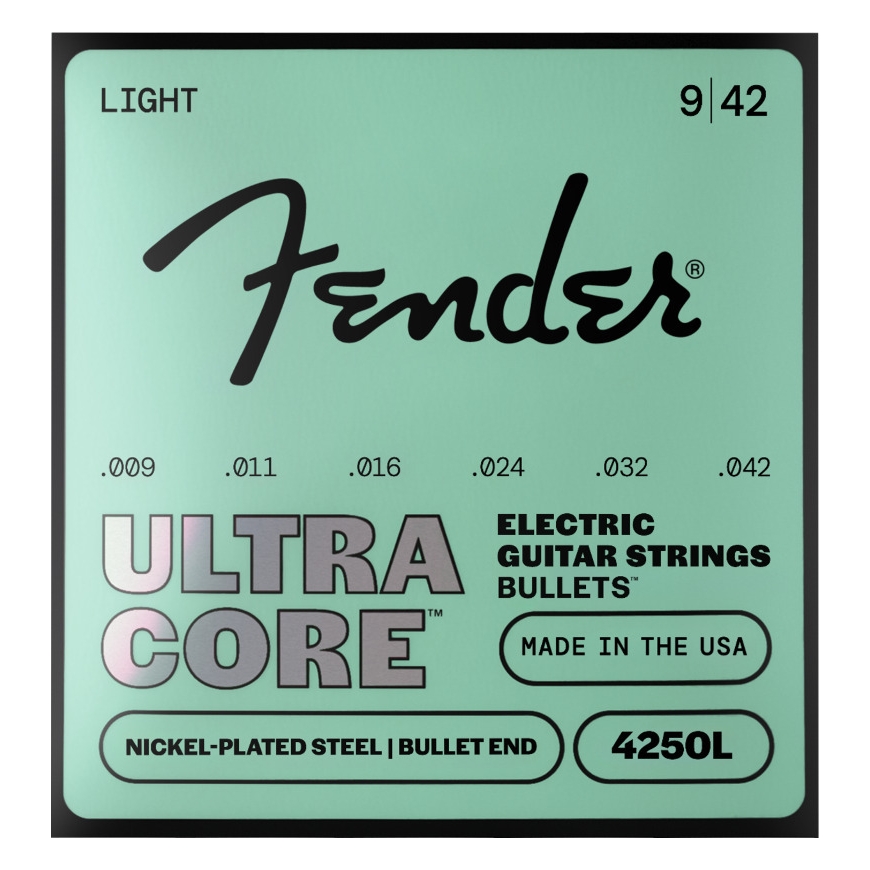 Fender Ultracore™ Bullets™ 4250L kitaran kielet, nikkelöity teräs, Bullet-pää .009–.042