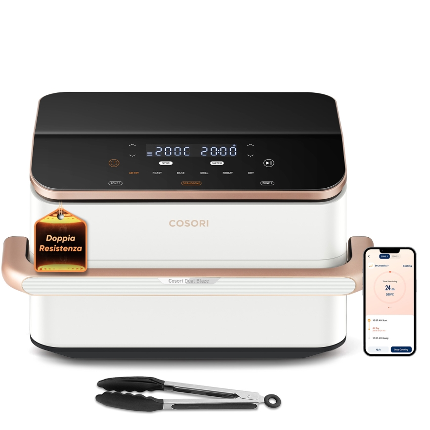 Cosori Dual Blaze Twinfry Chef Edition Kaksois 10 L Erillinen 2800 W Kuumakiertoilmakypsennin Ruusuk