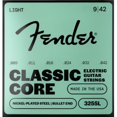 Fender Classic Core Bullets™ 3255L kitaran kieled, nikkelkattega teras, Bullet-kasa .009-.042