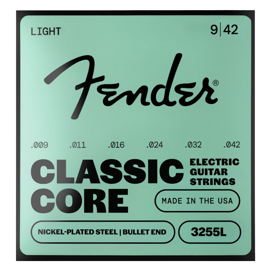Fender Classic Core Bullets™ 3255L ģitāras stīgas, nikolēts tērauds, Bullet galva .009-.042
