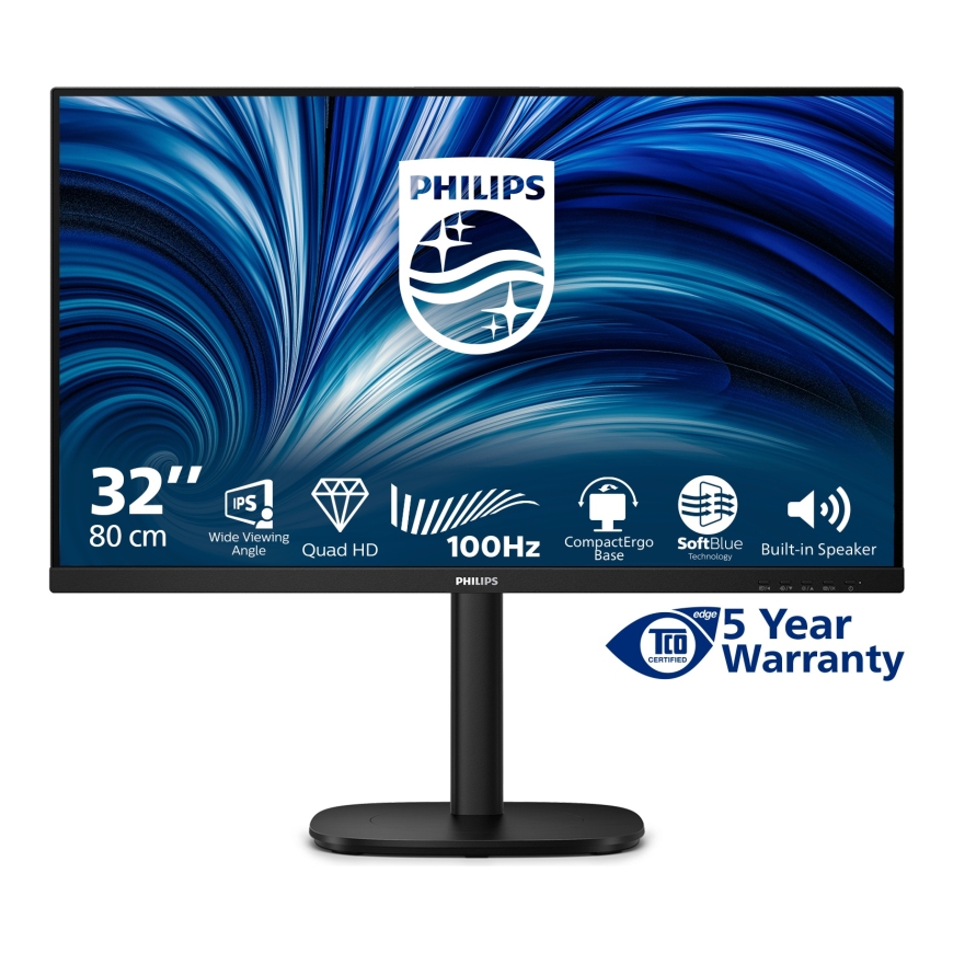 Philips 3000 series 32B2N3500/00 PC lamekuvar 80 cm (31.5") 2560 x 1440 pikslit Quad HD LCD Must – 3