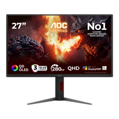 AOC G4 Q27G4ZD monitori 67,3 cm (26.5") 2560 x 1440 pikseļi Quad HD QD-OLED Melns, Sarkans