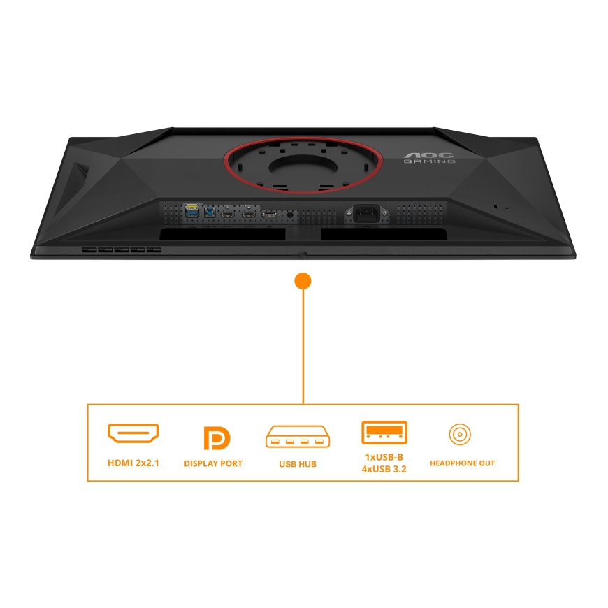 AOC G4 Q27G4ZD monitori 68,6 cm (27") 2560 x 1440 pikseļi Quad HD QD-OLED Melns, Sarkans – 4
