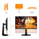 AOC G4 25G4ZR PC lamekuvar 62,2 cm (24.5") 1920 x 1080 pikslit LCD Must, Punane