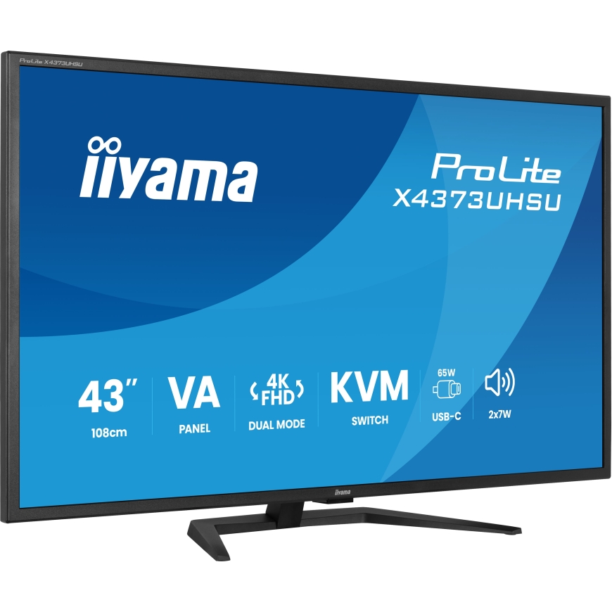 iiyama ProLite X4373UHSU-B2 tietokoneen litteä näyttö 108 cm (42.5") 3840 x 2160 pikseliä 4K Ultra H – 2