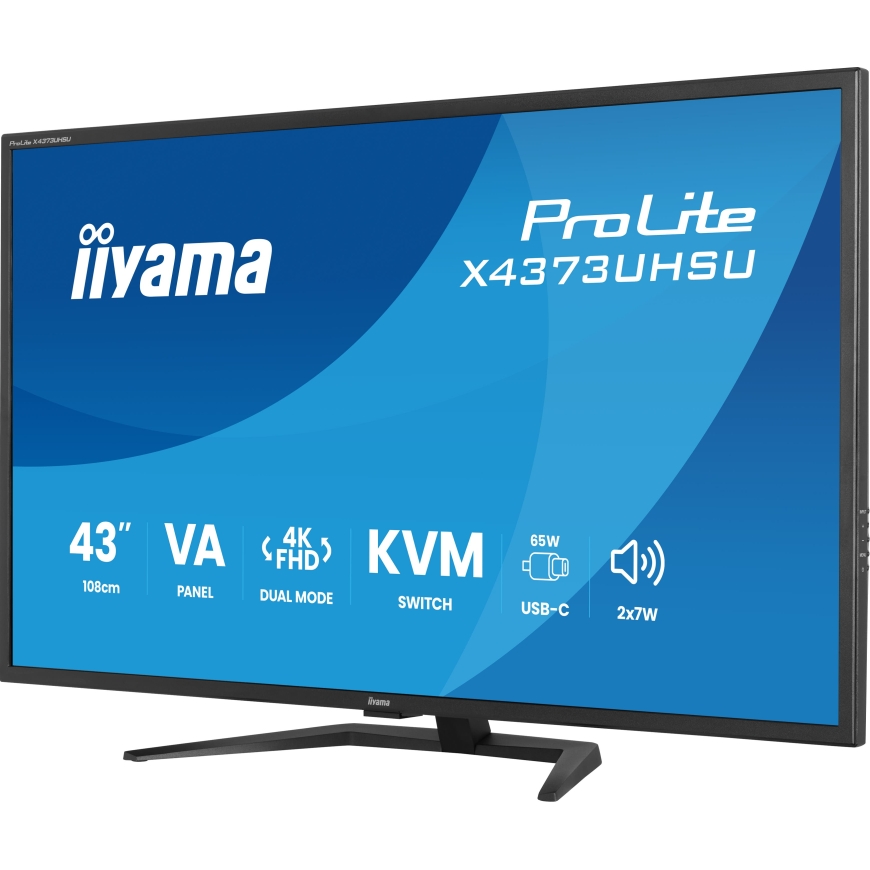 iiyama ProLite X4373UHSU-B2 computer monitor 108 cm (42.5") 3840 x 2160 pixels 4K Ultra HD LED Black – 4