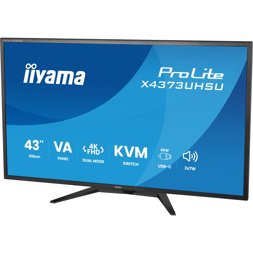 iiyama ProLite X4373UHSU-B2 computer monitor 108 cm (42.5") 3840 x 2160 pixels 4K Ultra HD LED Black – 5