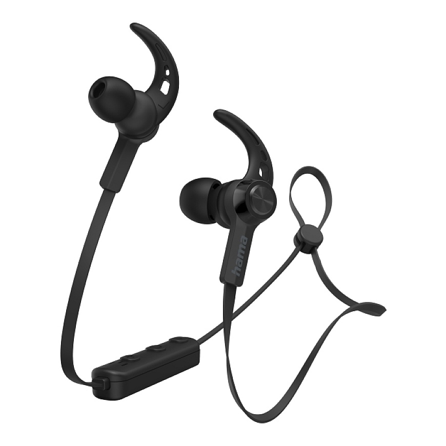 Hama Freedom Run Austiņas Bezvadu Ausu āķi, Ausīs Zvani / mūzika Bluetooth Melns