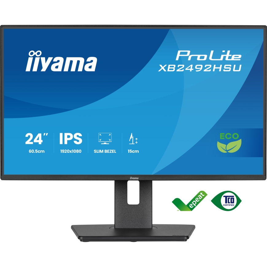 iiyama ProLite XB2492HSU-B1 monitori 60,5 cm (23.8") 1920 x 1080 pikseļi Full HD LED Melns – 2