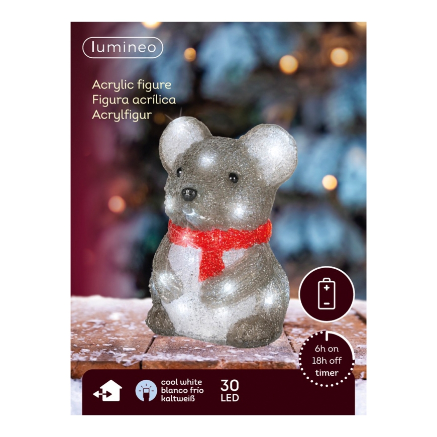 Lumineo LED acrylic mouse with lights, suitable for indoor and outdoor use. – 3