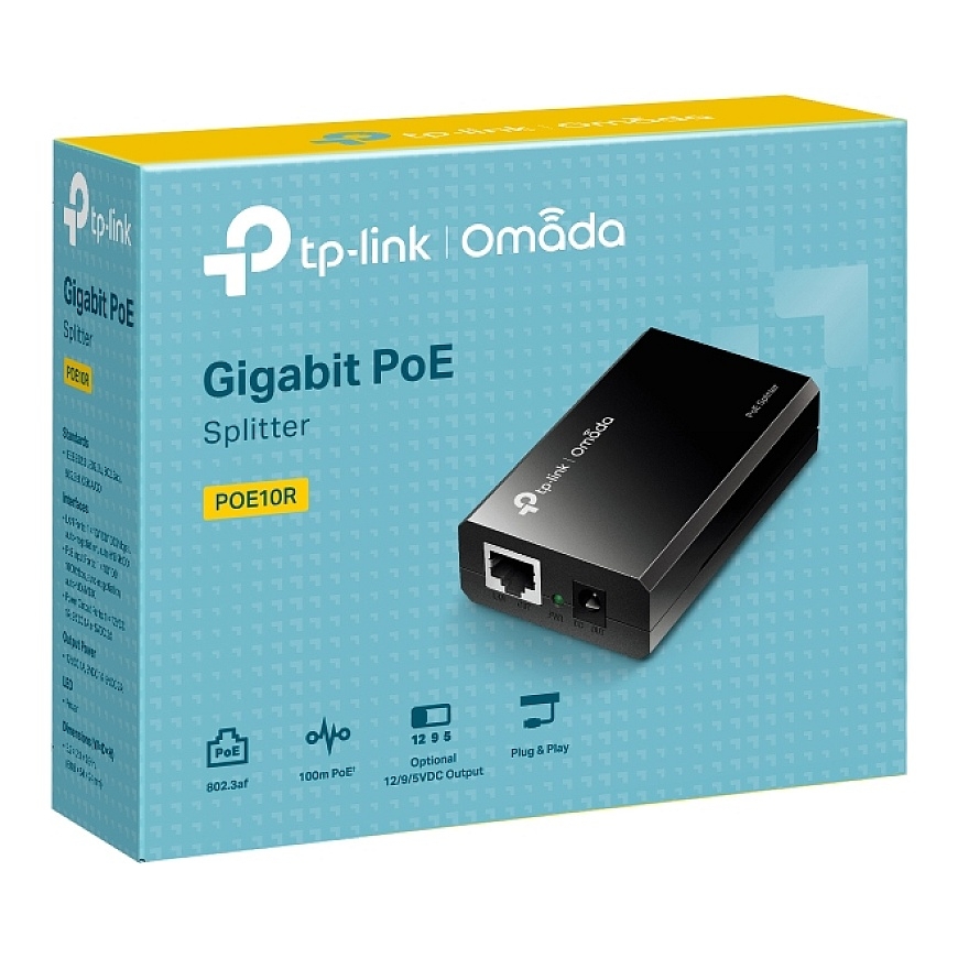 TP-Link Omada POE10R tīkla sadalītājs Power over Ethernet (PoE) Melns – 5