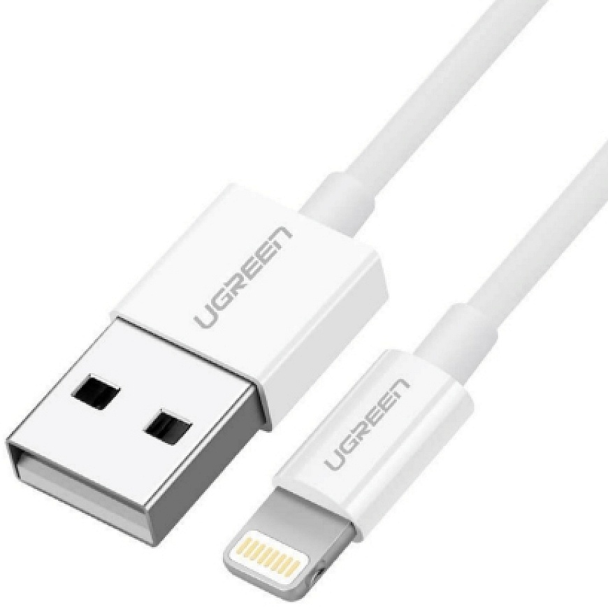 Ugreen cable USB 2.0 A lightning 2m, 5V/2.4A iPhone 7 / 7plus / 6S/ 6 / 6 Plus, iPhone 5s/5c/5, iPad