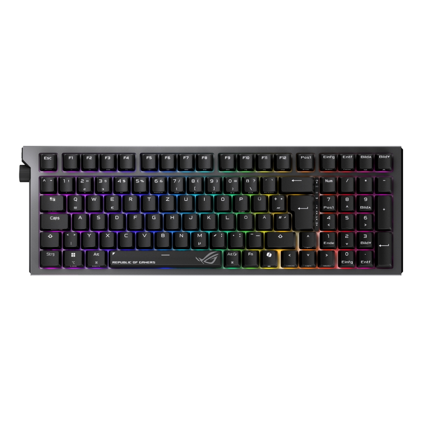 ASUS ROG Strix Morph 96 Wireless keyboard Gaming USB + RF Wireless + Bluetooth QWERTZ German Black