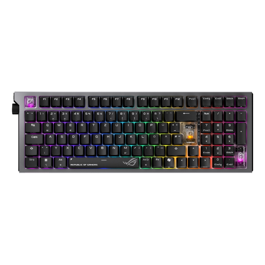 ASUS ROG Strix Morph 96 Wireless näppäimistö Pelaaminen USB + RF Wireless + Bluetooth QWERTZ Saksa M – 4