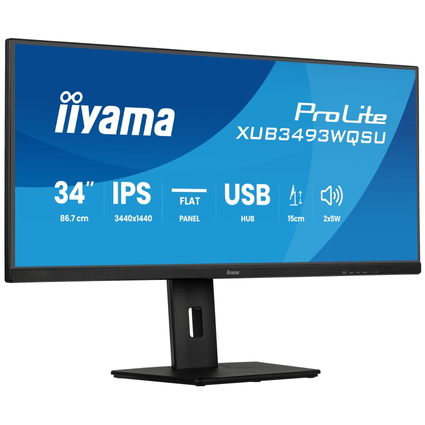 iiyama ProLite XUB3493WQSU-B6 монитор для ПК 86,4 cm (34") 3440 x 1440 пикселей UltraWide Quad HD LE