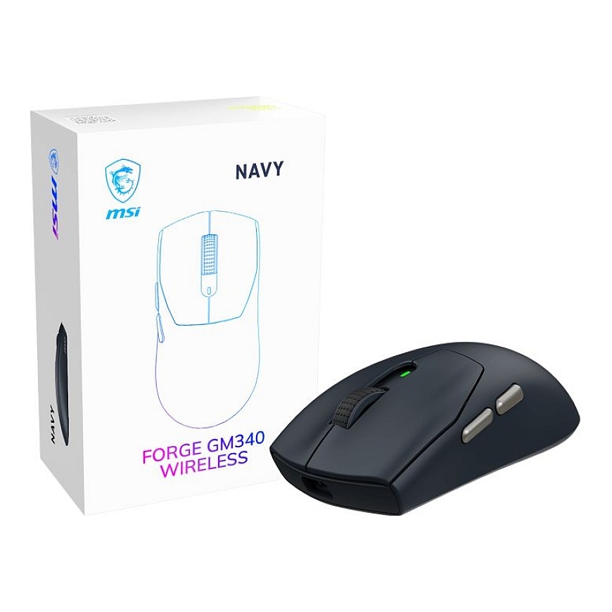 Spēļu pele | FORGE GM340 WIRELESS | Bezvadu | 2.4 GHz, Bluetooth, USB | Jūras zila