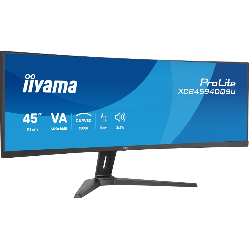 iiyama ProLite XCB4594DQSU-B1 PC lamekuvar 113 cm (44.5") 5120 x 1440 pikslit Dual QHD LED Must – 2