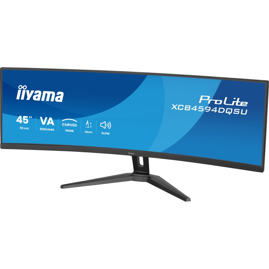 iiyama ProLite XCB4594DQSU-B1 monitori 113 cm (44.5") 5120 x 1440 pikseļi Dual QHD LED Melns – 5