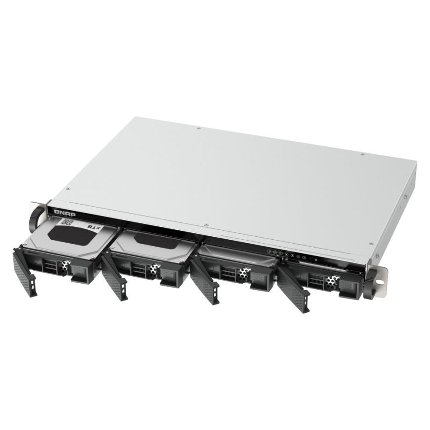 QNAP TS-433eU NAS Teline ( 1U ) Cortex-A Cortex-A55 4 GB 0 TB QNAP Turbo System Musta – 5