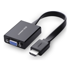 Ugreen 40248 video cable adapter 0.16 m VGA (D-Sub) HDMI + Micro-USB Black