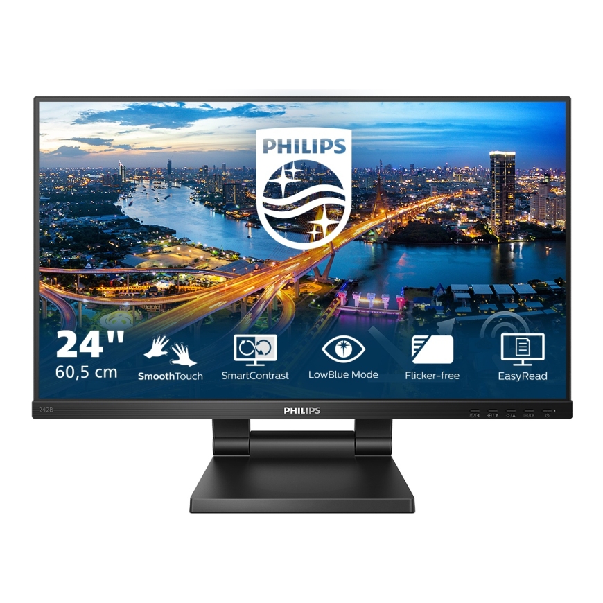 Philips 242B1TC/00 monitori 60,5 cm (23.8") 1920 x 1080 pikseļi Full HD LED Skārienjūtīgais ekrāns M
