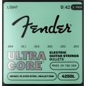 К Strings Fender Ultracore™ Bullets™ 4250L для гитары, никелированная сталь, головка Bullet .009-.042, упаковка 3 шт. К Strings Fender Ultracore™ Bullets™ 4250L для гитары, никелированная сталь, головка Bullet .009-.042, упаковка 3 шт.