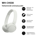Sony WH-CH530 Wireless Over-Ear Headphones, White Sony WH-CH530 Wireless Over-Ear Headphones, White