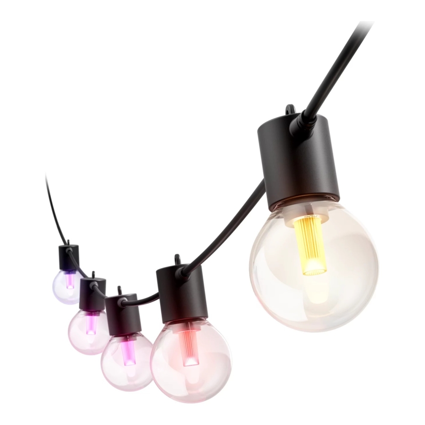 Philips Hue White and colour ambience Hue Festavia rutulio formos lauko girliandos šviesos 21 m ilgi