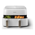 Philips 3000 series NA353/10 fryer Double 9 L Stand-alone 2750 W Hot air fryer Silver, White