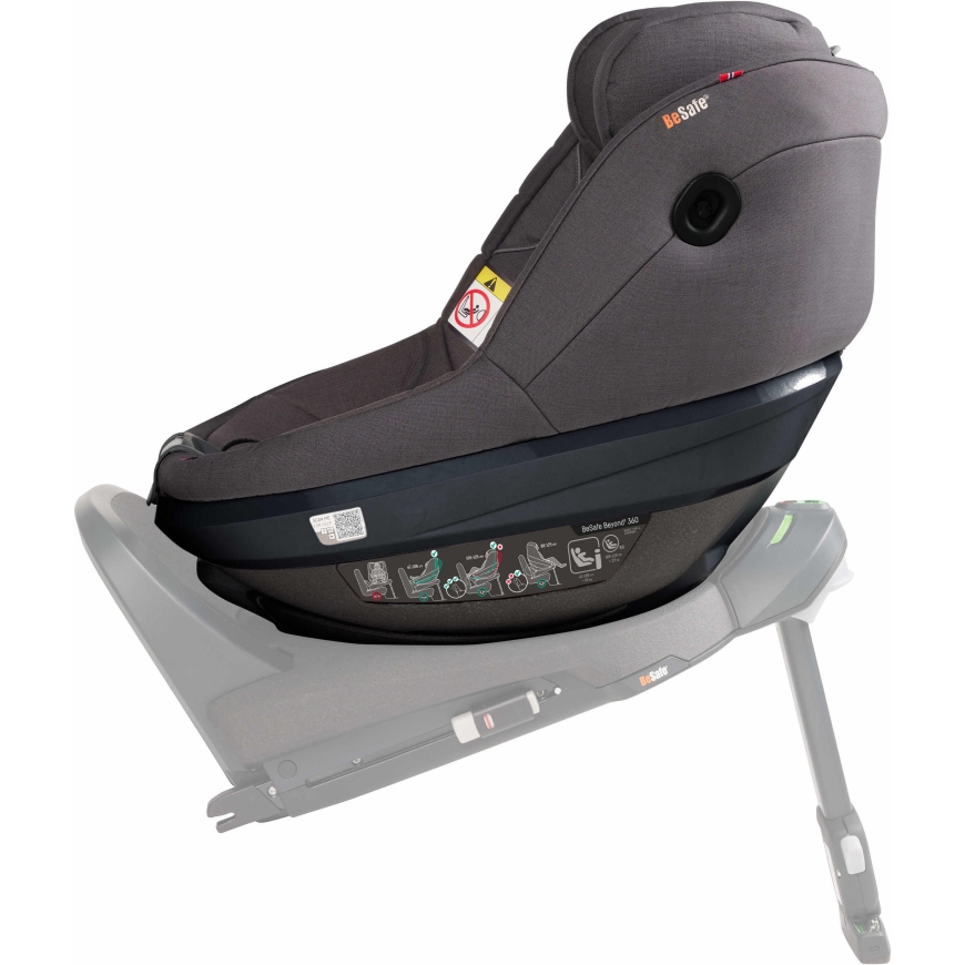 BeSafe Beyond 360 2 drošības sēdeklis, 61–125 cm, Tumši pelēks melange – 3