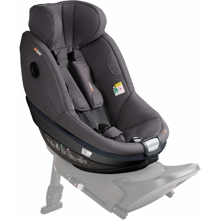 BeSafe Beyond 360 2 drošības sēdeklis, 61–125 cm, Tumši pelēks melange – 4