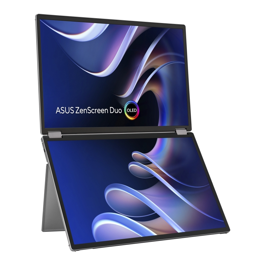 ASUS ZenScreen Duo OLED MQ149CD monitori 35,6 cm (14") 1920 x 1200 pikseļi WUXGA Sudrabs – 2