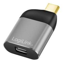 LogiLink CUA0205 cable gender changer USB Type-C Mini DisplayPort Black, Grey