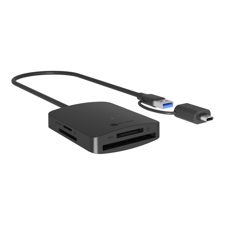 ICY BOX IB-CR302-CU3 кардридер USB 3.2 Gen 1 (3.1 Gen 1) Type-A Черный