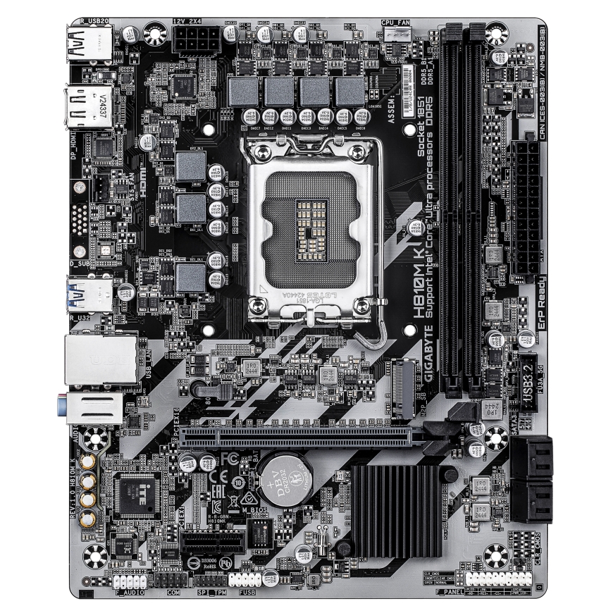 GIGABYTE H810M K mātes plate Intel H810 LGA 1851 (Socket V1) mikro ATX – 2