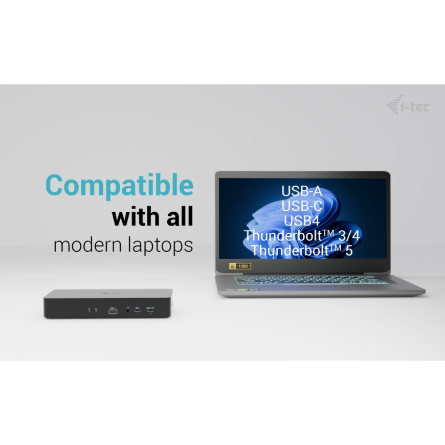i-tec Universal Intelligent Dual Display Docking Station + Power Delivery 100W – 3