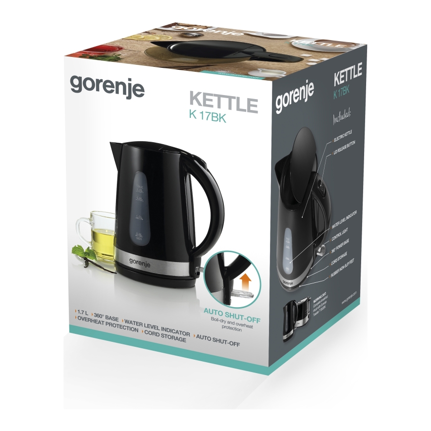 Gorenje K17BK electric kettle 1.7 L 2200 W Black – 4