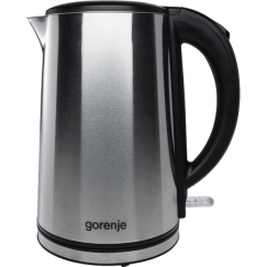 Gorenje K15DWS vedenkeitin 1,5 L 2200 W Musta, Ruostumaton teräs