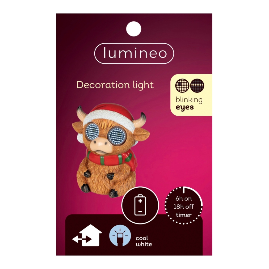 Lumineo LED-jakkikoriste liikkuvate valosilmadega, 15 cm, siseruumides ja õues kasutamiseks – 3