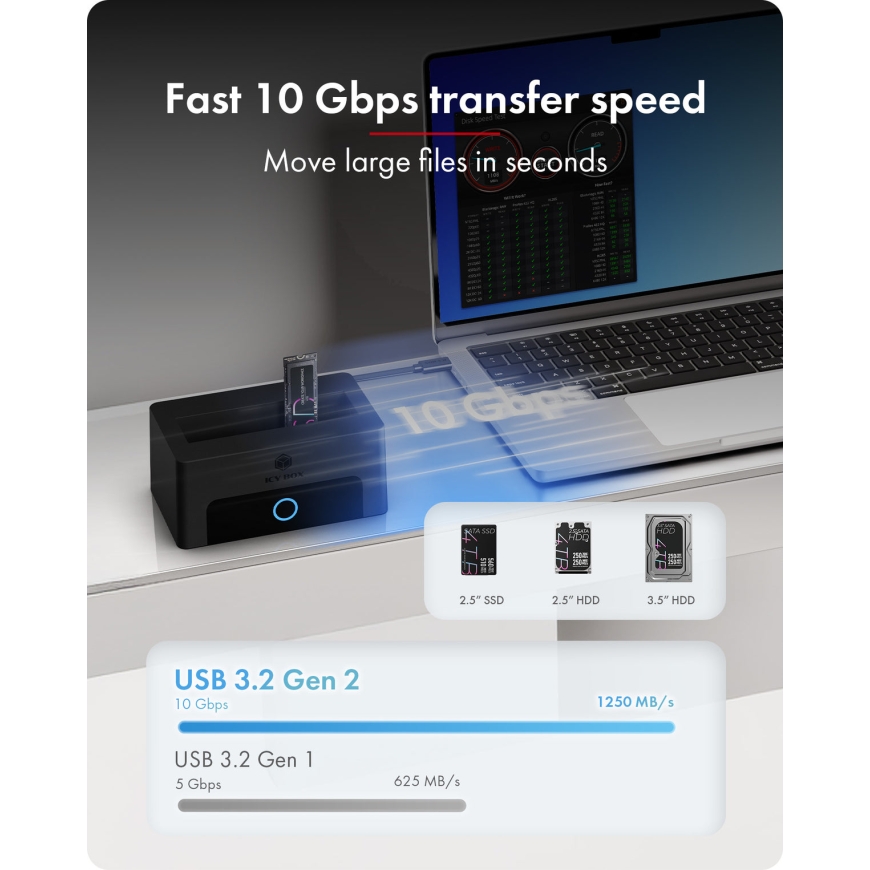 ICY BOX IB-1123M-CU31 USB 3.2 Gen 2 (3.1 Gen 2) Type-C Juoda – 3