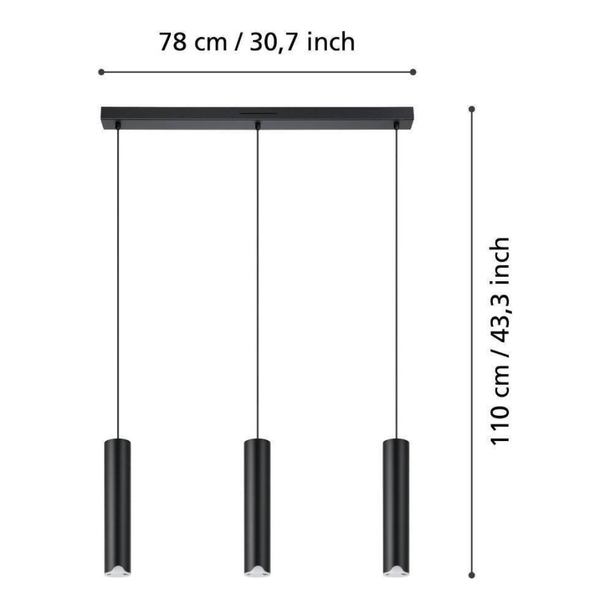Eglo Balamorta-Z pakabinė šviestuvai, 1500 lm, juoda – 4